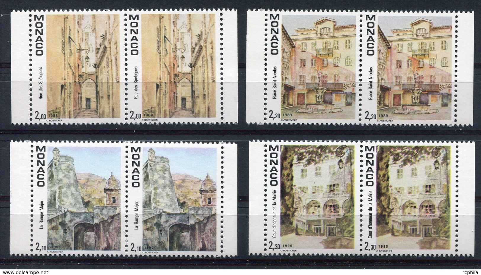 RC 8792 MONACO 4 PAIRES DIFFERENTES DE CARNETS NEUF ** - Unused Stamps