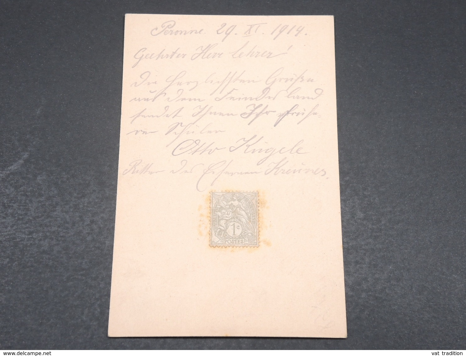 ALLEMAGNE - Carte En Feldpost De Peronne En 1914 - L 17247 - Storia Postale