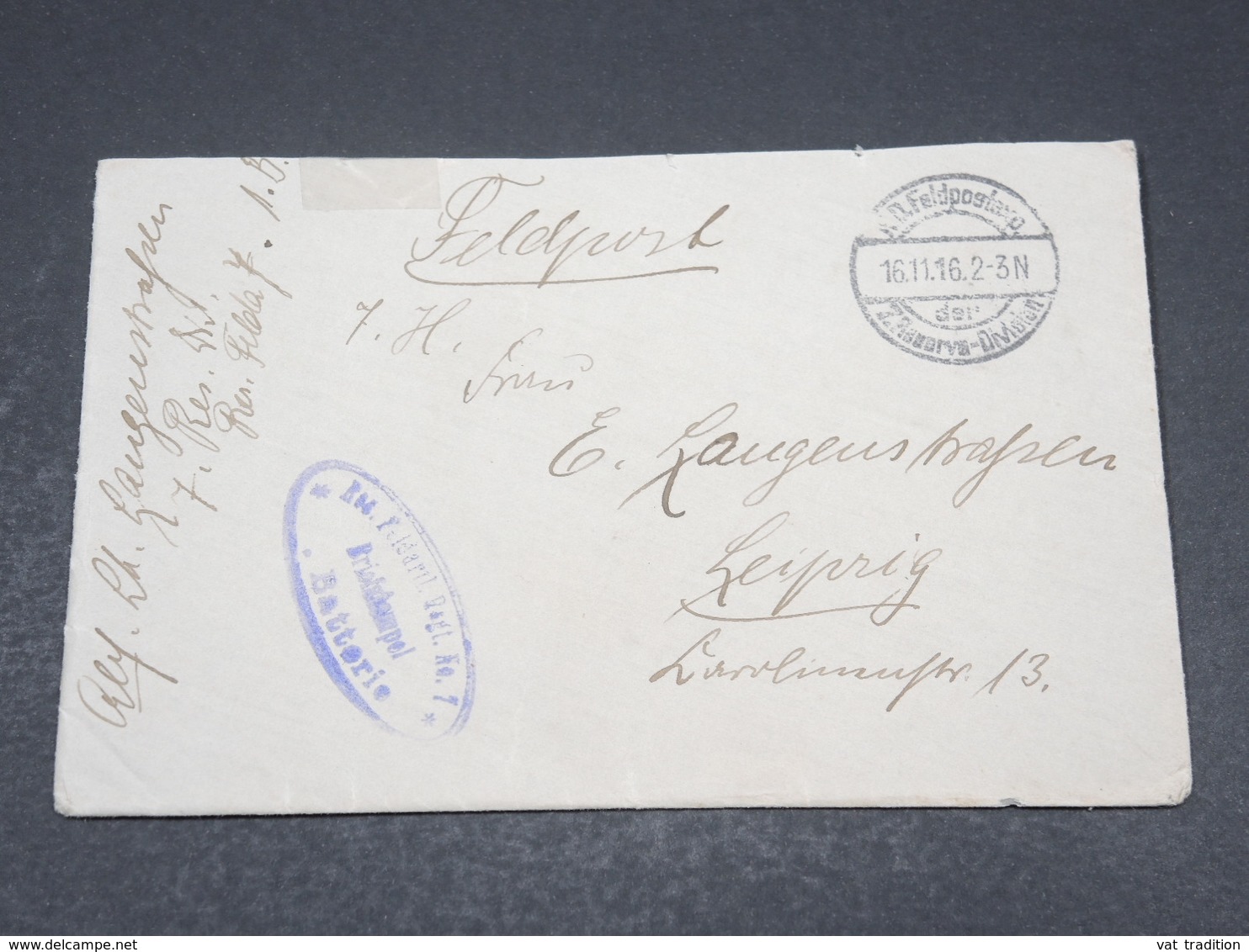 ALLEMAGNE - Enveloppe En Feldpost En 1916 - L 17250 - Cartas & Documentos