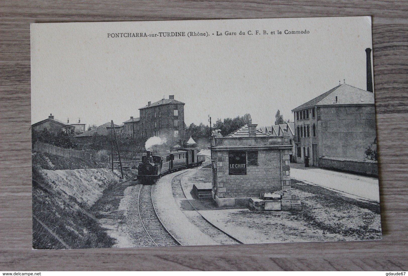 PONTCHARRA SUR TURDINE (69) - LA GARE DU C.F.B.ET LE COMMODO - Pontcharra-sur-Turdine