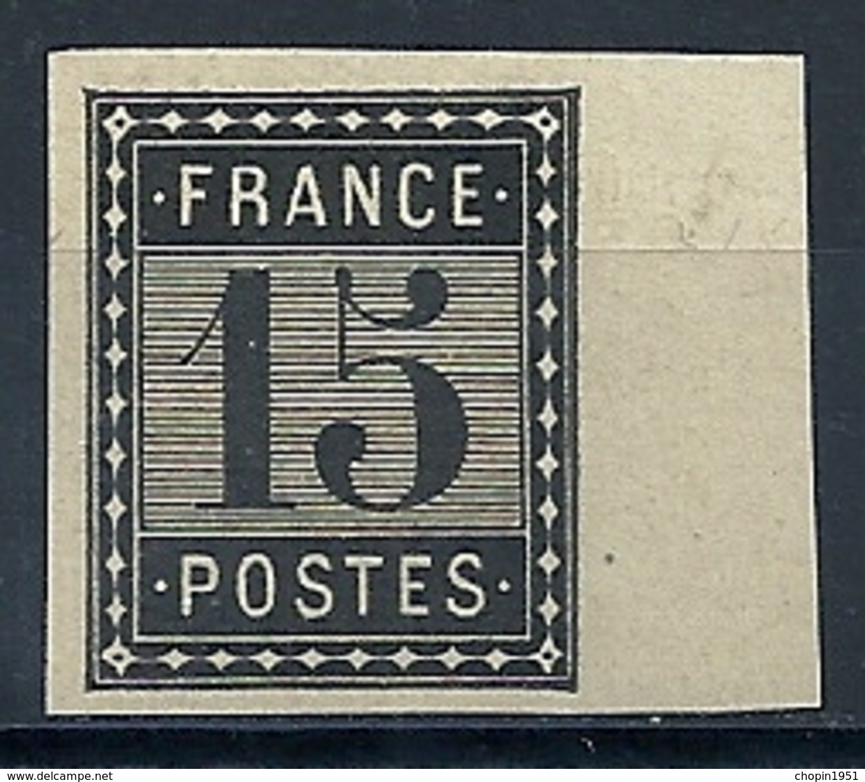 FRANCE - ESSAI : PROJET DE 187? - 15 CENTIMES NOIR BORD DE FEUILLE - Autres & Non Classés