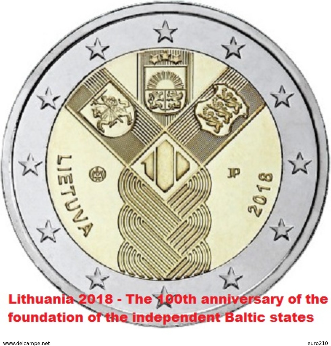 LITUANIE 2 Euro 2018 - États Baltes - Disponibles!!! - Lituanie