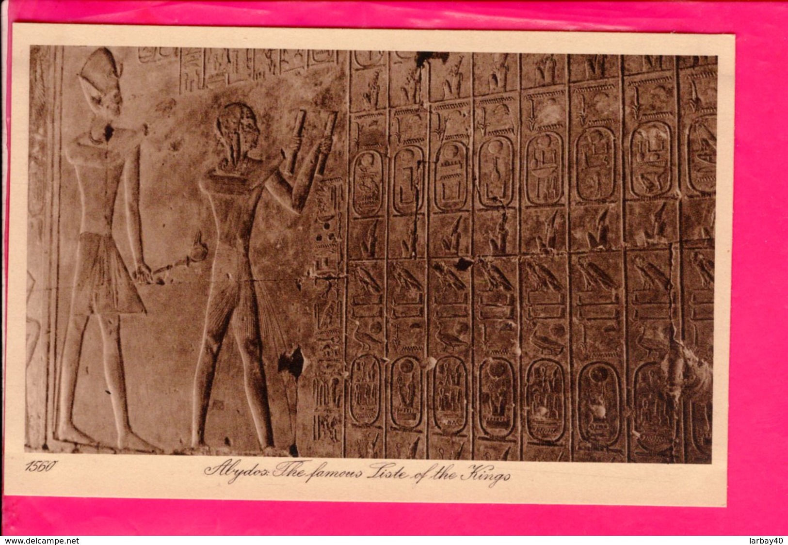 Cpa  Carte Postale Ancienne  - EGYPTE  Abydos - The Famous Liste Of The Kings - Piramidi