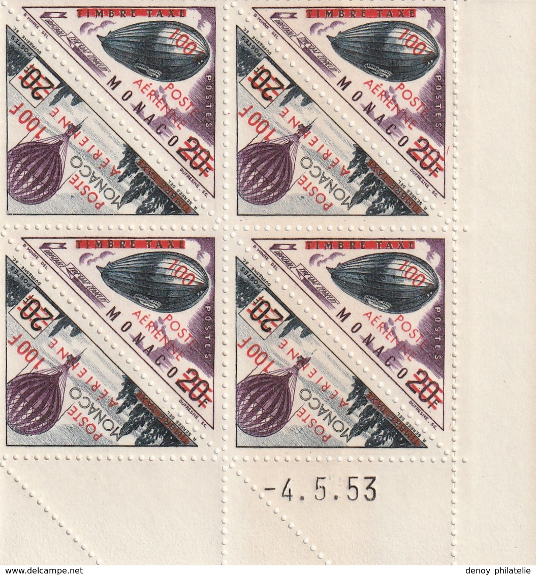 Monaco - Coin Daté Pa 661 Et 62 Deux Paire Luxe Et Deux Autres Bicolores - Airmail