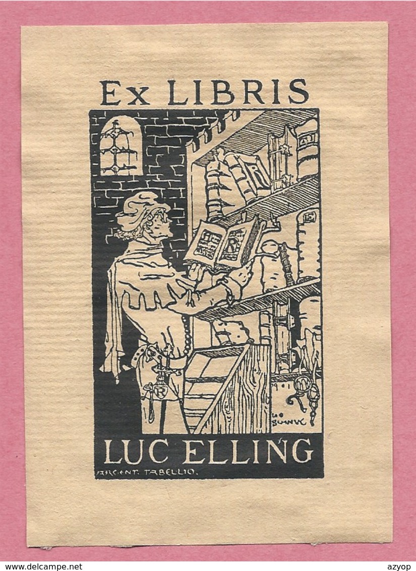 EX LIBRIS Pour LUC ELLING - LEO SCHNUG - Dim 7 X 10 - Voir état - Bookplates