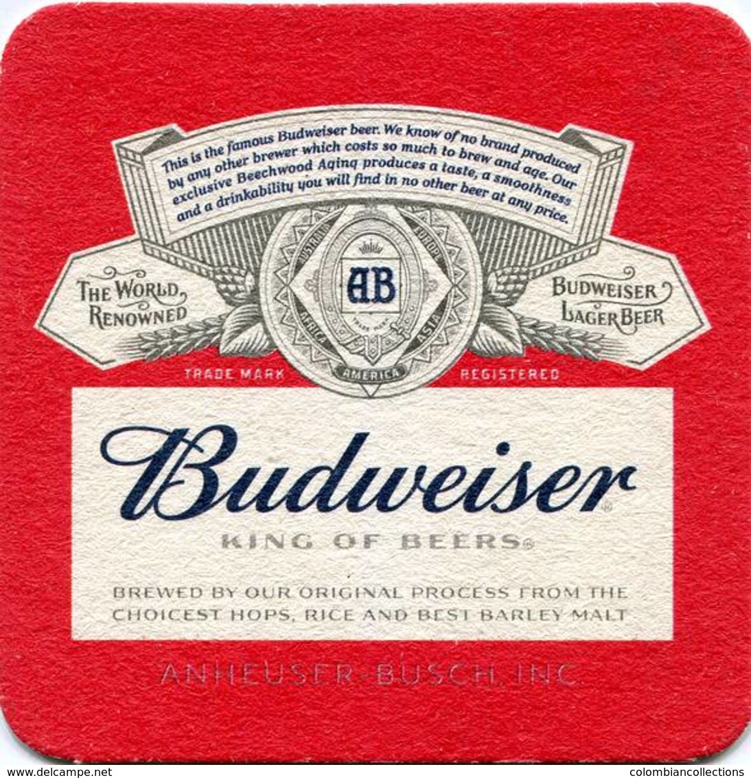 Lote U64, USA, Posavaso, Coaster, Budweiser, This - Sous-bocks