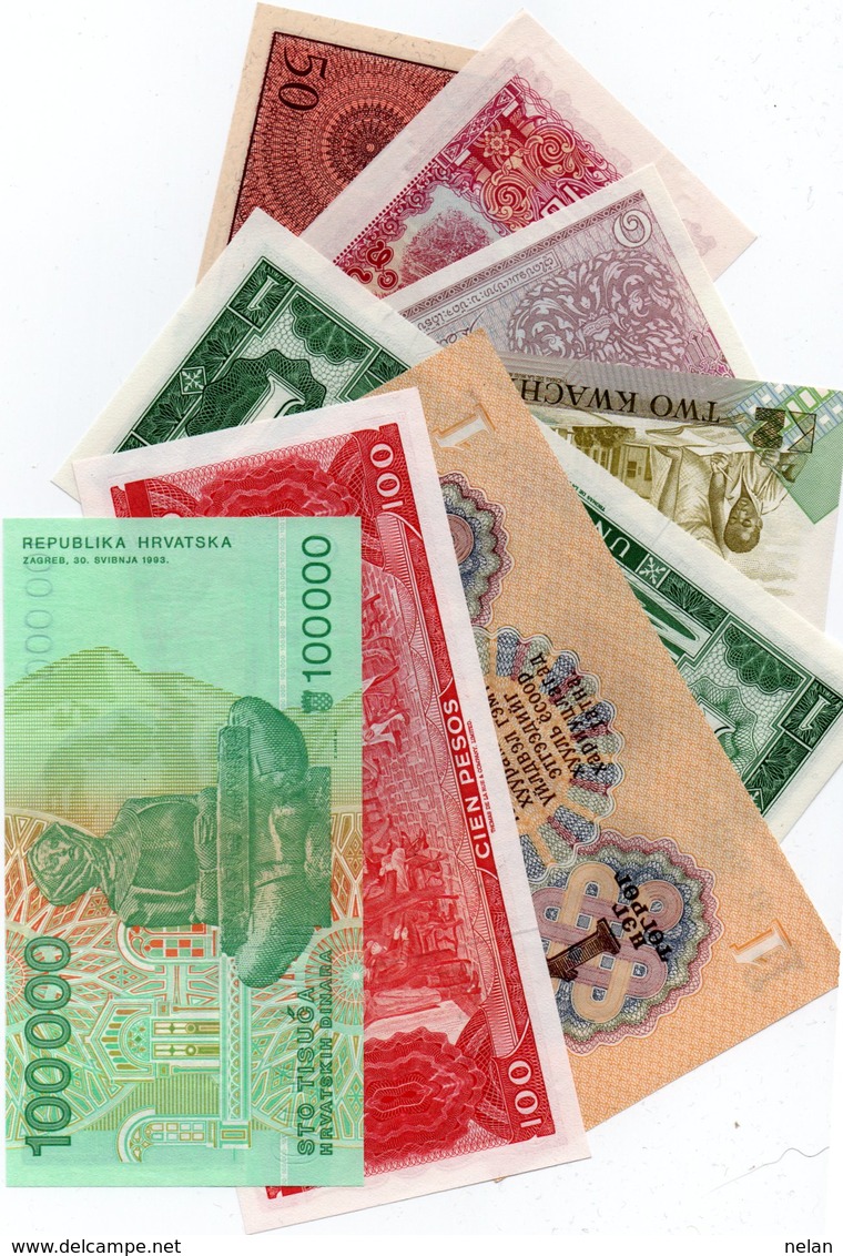 LOTTO 8 BANCONOTE -EUROPA,ASIA,AMERICA-UNC - Lots & Kiloware - Banknotes
