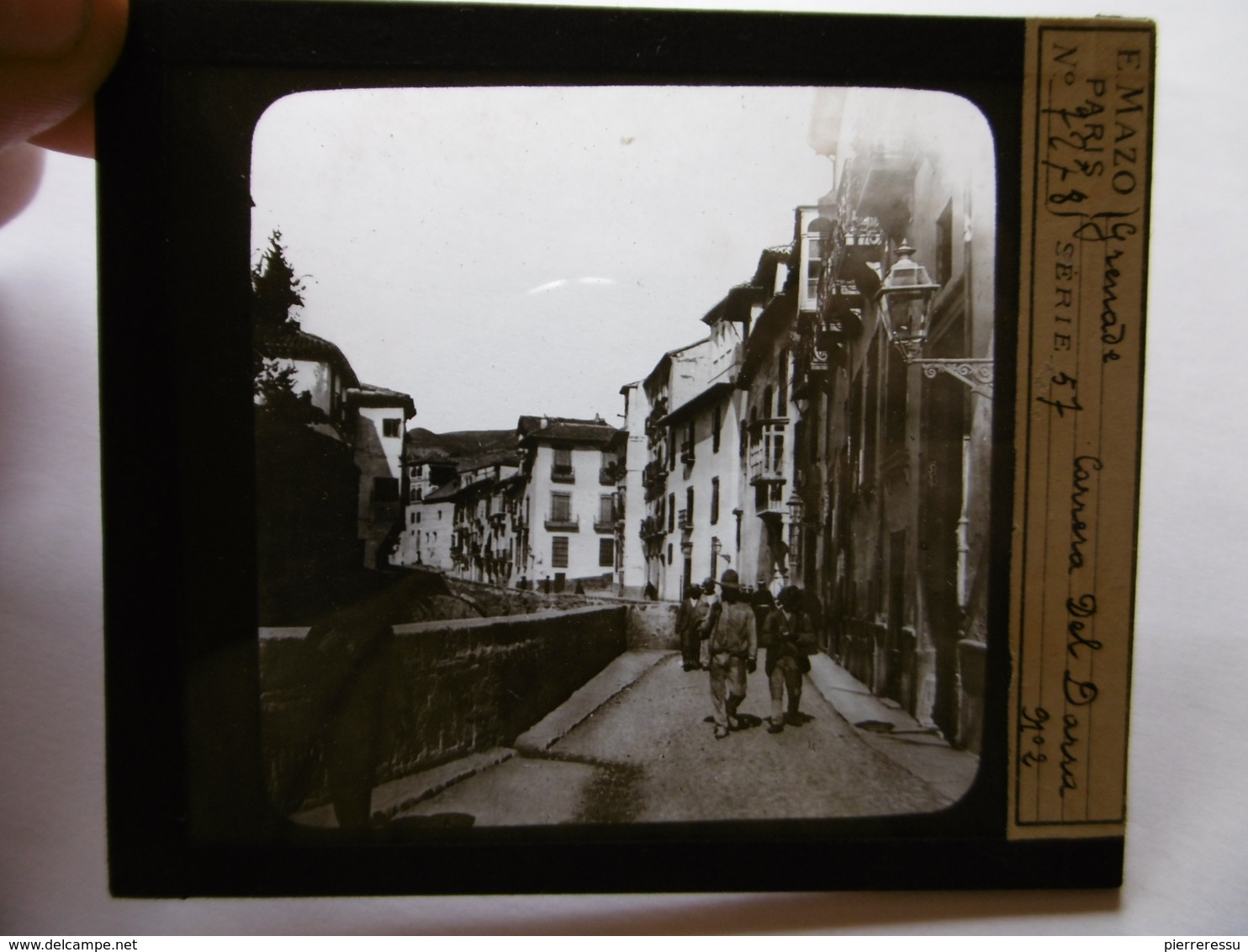 ESPAGNE GRANADA CARRERA DEL DARRO  SUPERBE PHOTO PLAQUE DE VERRE  10 X 8.5 - Glass Slides