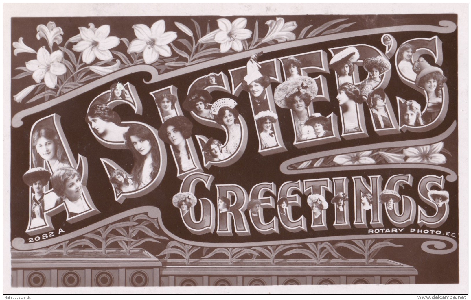 AP60 Greetings - A Sister's Greeting - Actresses In Letters, RPPC - Other & Unclassified