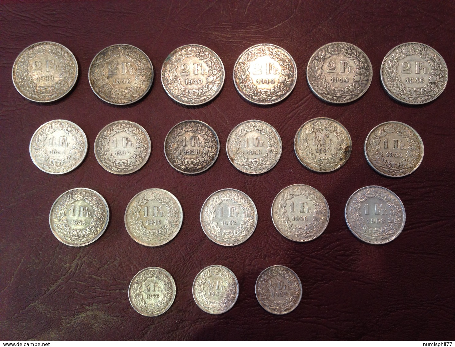 SUISSE - Lot De 20 Monnaies Argent à Saisir ! - Other & Unclassified