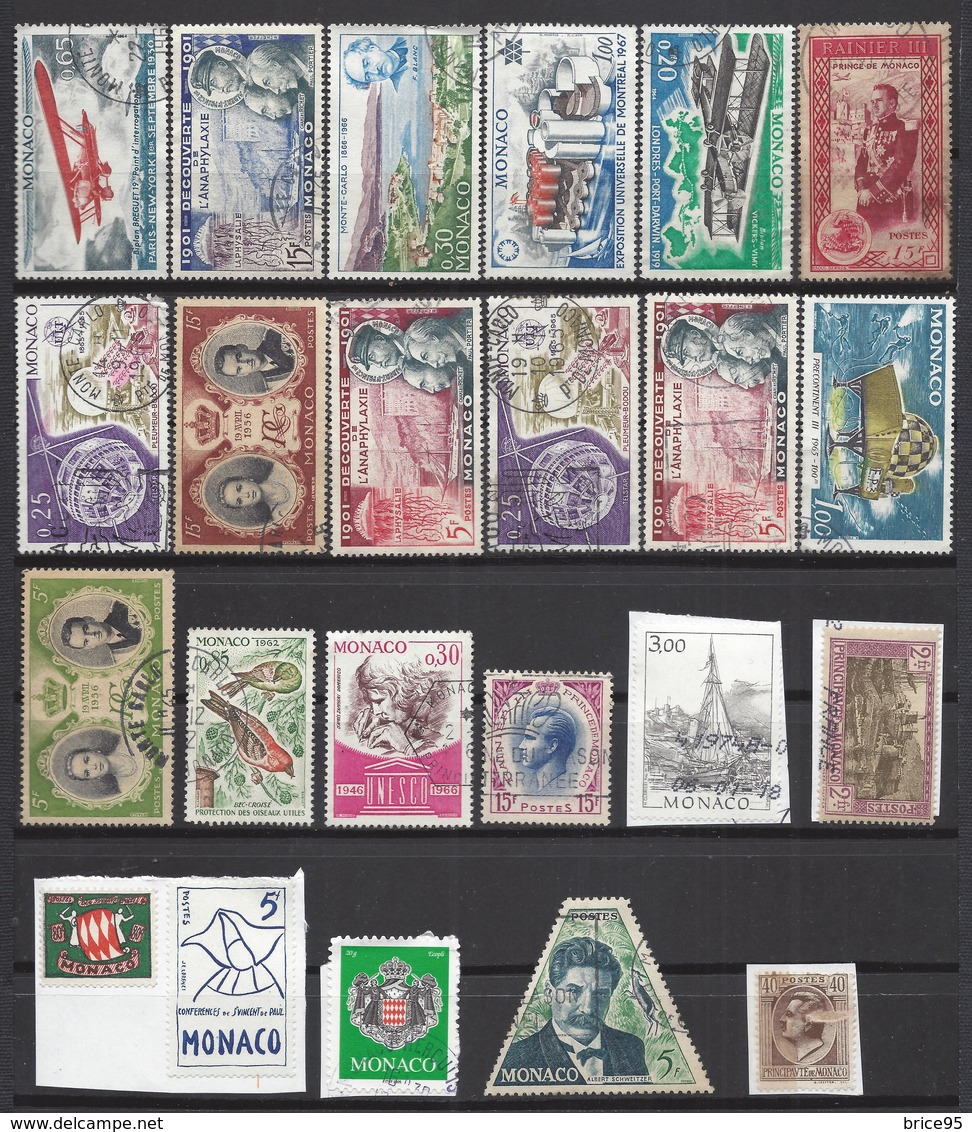 Monaco - Lot De Timbres - Oblitérés - Collections, Lots & Series