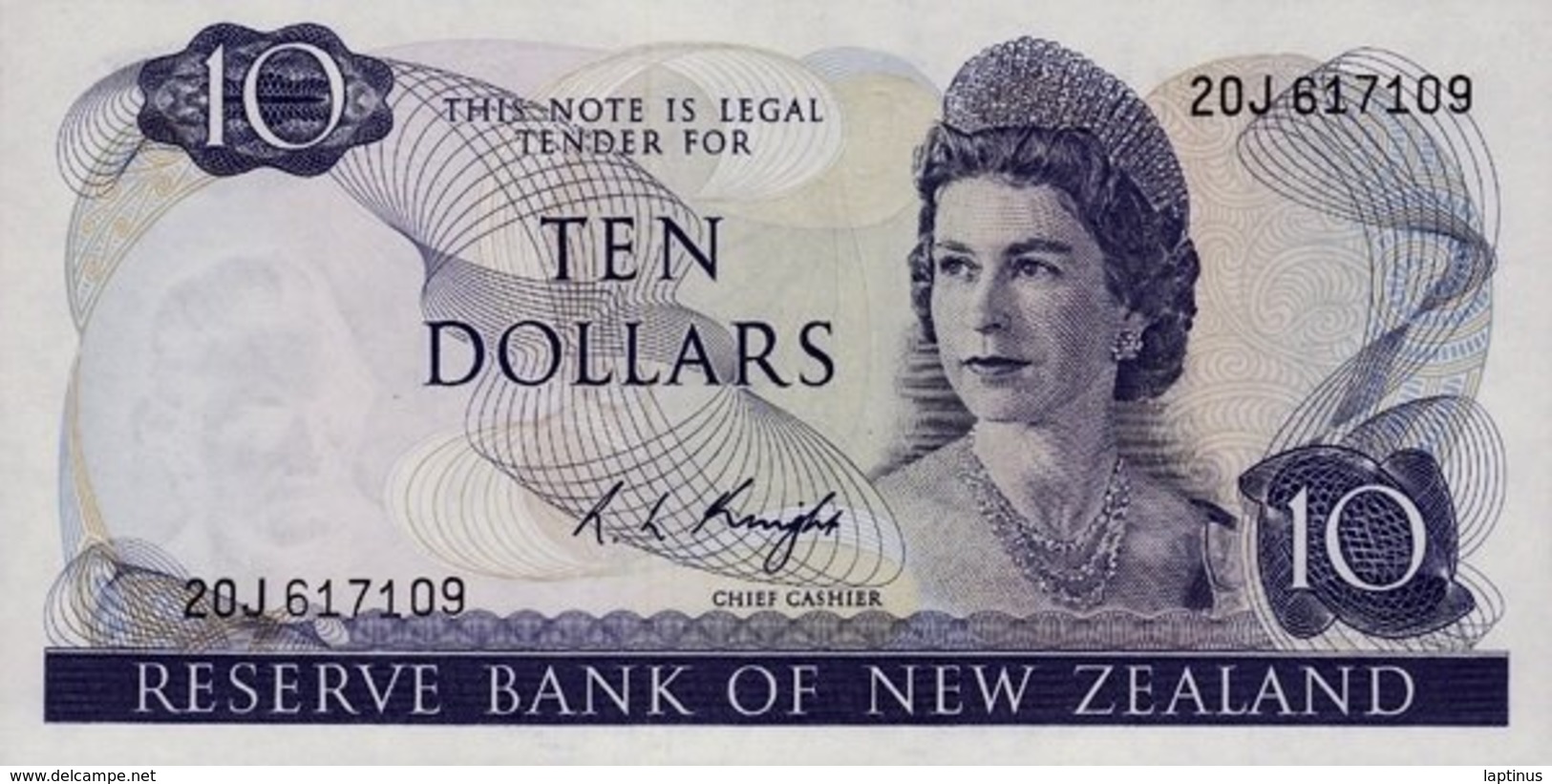 10 Dollari Nuova Zelanda Unc /fds  Anno 1975 RR - Nouvelle-Zélande