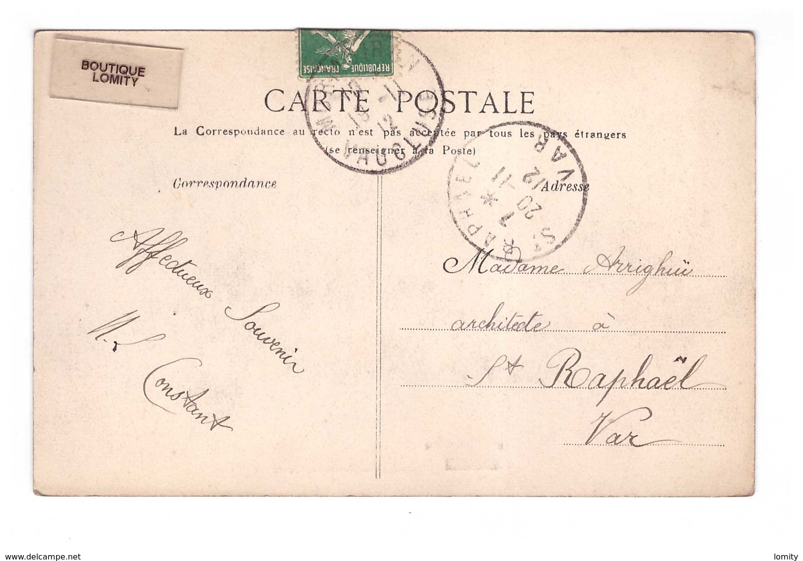 84 Mormoiron Route De Sault Cpa Carte Animée Edit Brun Et Cie Cachet 1912 - Mormoiron