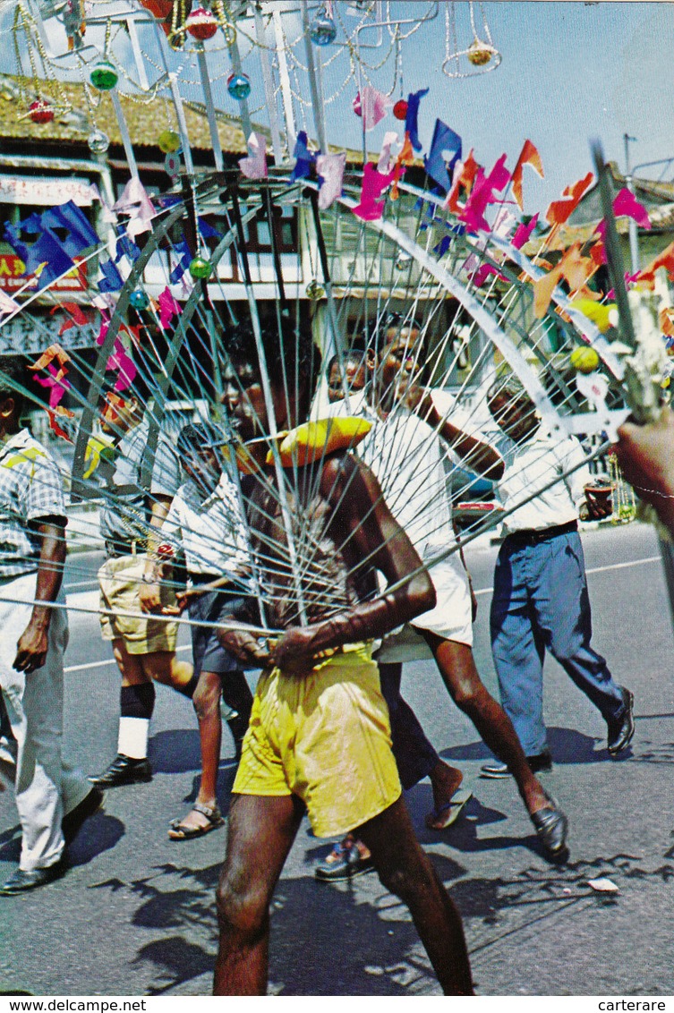 SINGAPORE,kevada Carrying Devotée,a Hiadu Kevada Carrying Devotee During The Thaipusam Procession,rare - Singapur