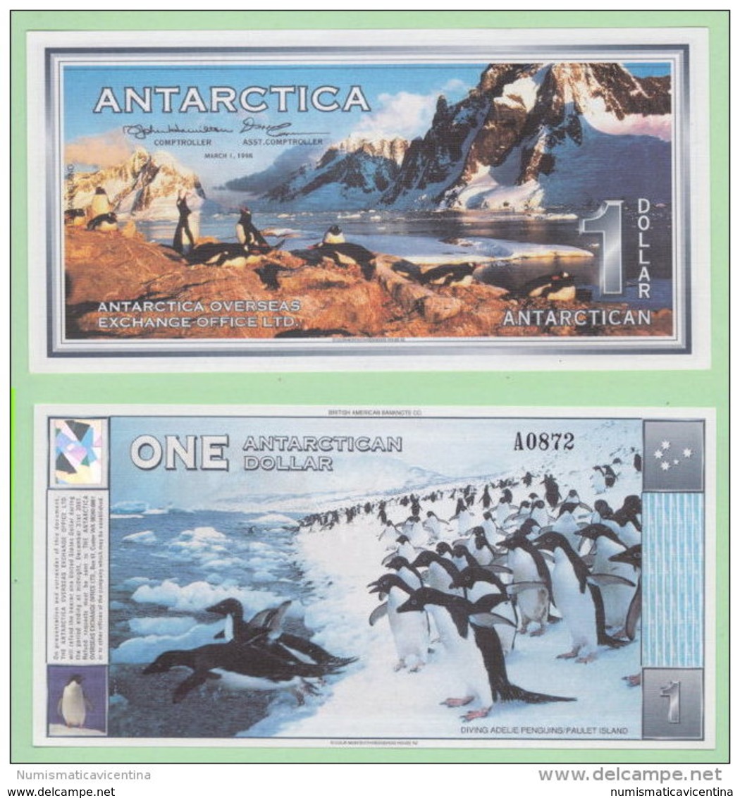 Antartide Antartic Antarctica Coupon 1 Dollar 1996 - Altri & Non Classificati