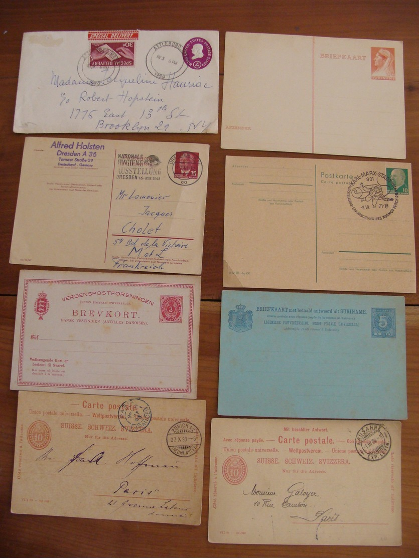 LOT ENTIERS POSTAUX AEROGRAMME MONDE ET FRANCE VOIR PHOTOS ENTIER POSTAL