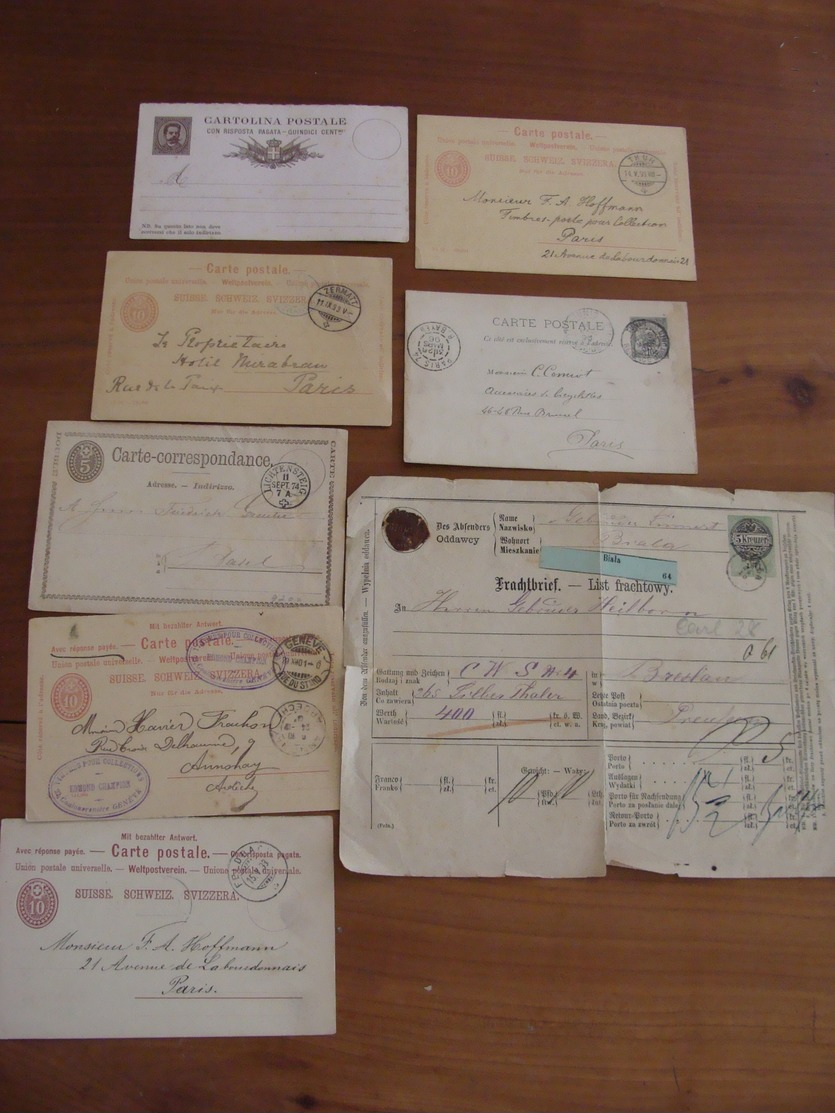 LOT ENTIERS POSTAUX AEROGRAMME MONDE ET FRANCE VOIR PHOTOS ENTIER POSTAL