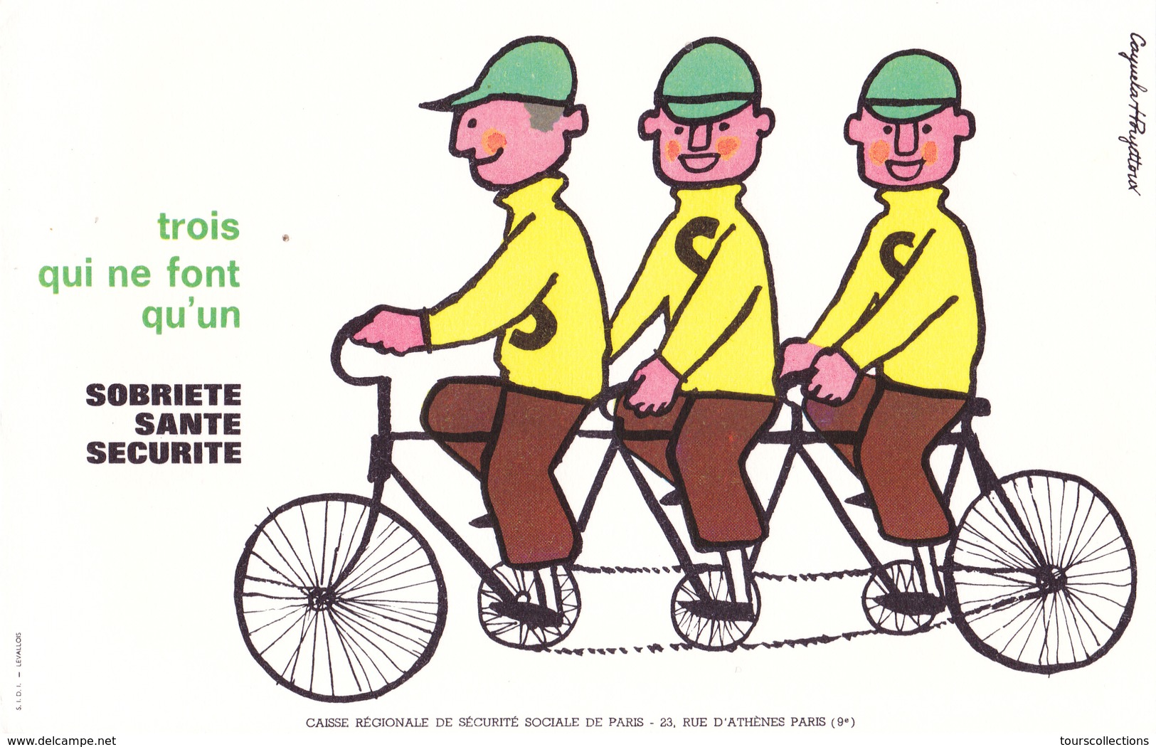 BUVARD Triplette , Vélo Tandem à 3 Places - Sécurité Routière @ Sobriété Santé Sécurité @ Cyclisme - Moto & Bicicletta