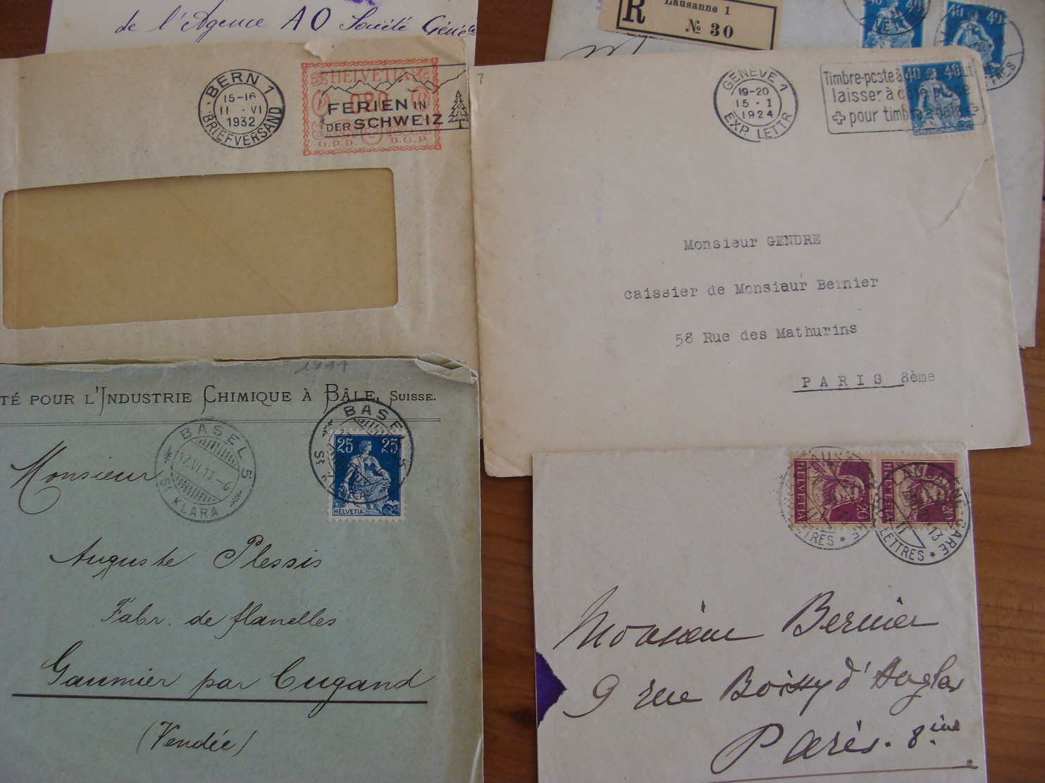 LOT 102 TIMBRES VOIRE CACHET  SUR LETTRES ETRANGERES FIN XIX A 1948 VOIR PHOTOS