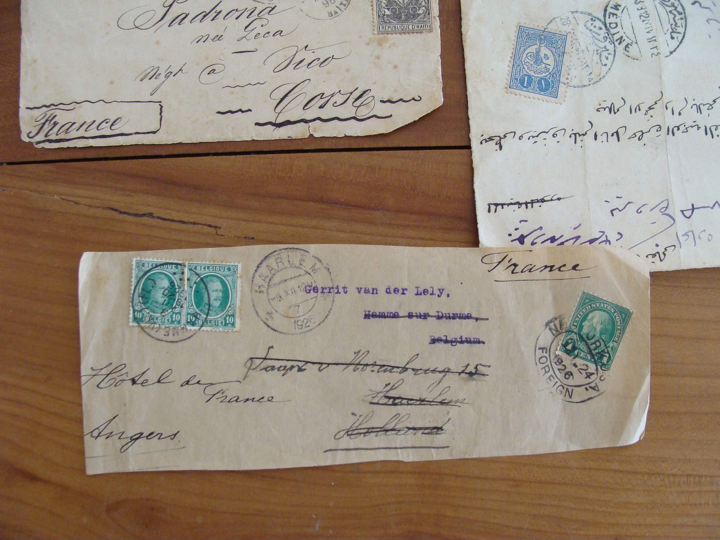 LOT 102 TIMBRES VOIRE CACHET  SUR LETTRES ETRANGERES FIN XIX A 1948 VOIR PHOTOS