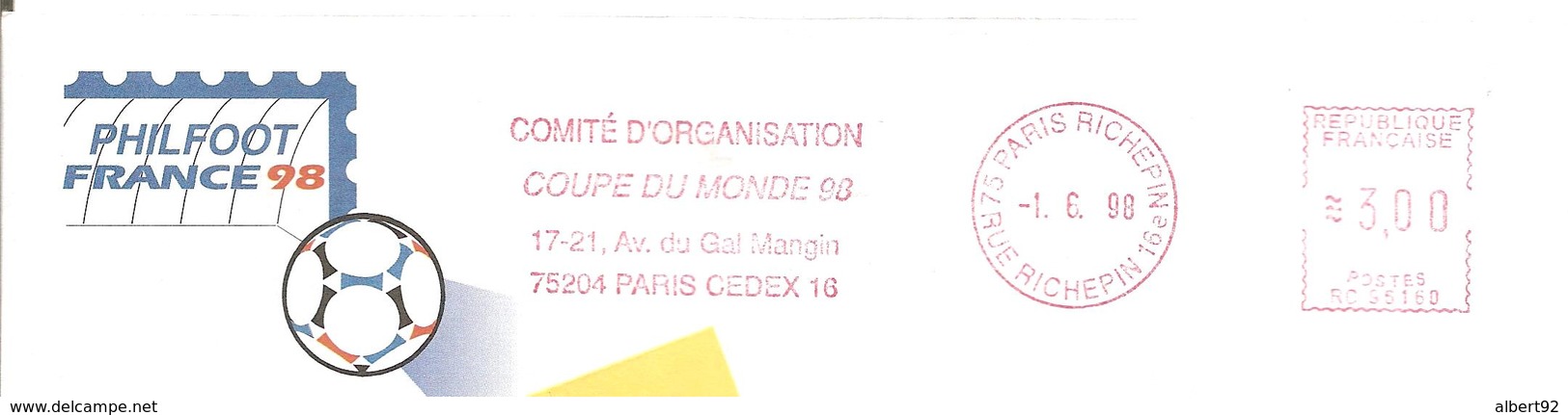 1998  EMA Comité D'Organisation  Coupe Du Monde De Football  (RC 96160) - 1998 – France