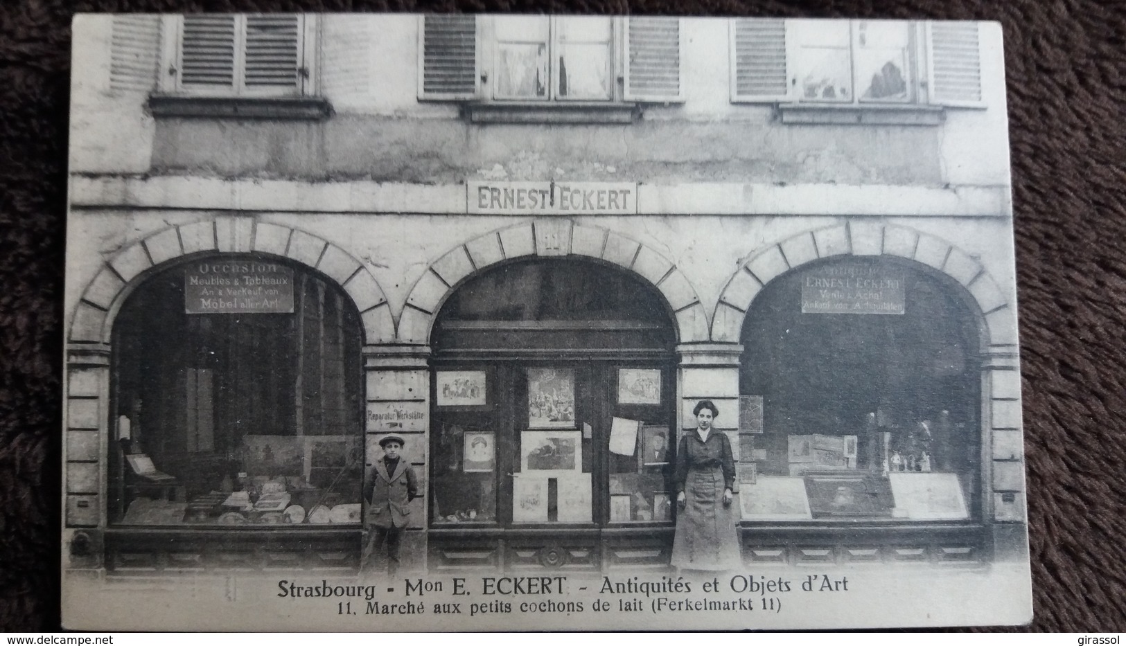 CPA STRASBOURG 67 M ON E ECKERT ANTIQUITES ET OBJETS D ART 11 MARCHE AUX PETITS COCHONS DE LAIT - Strasbourg