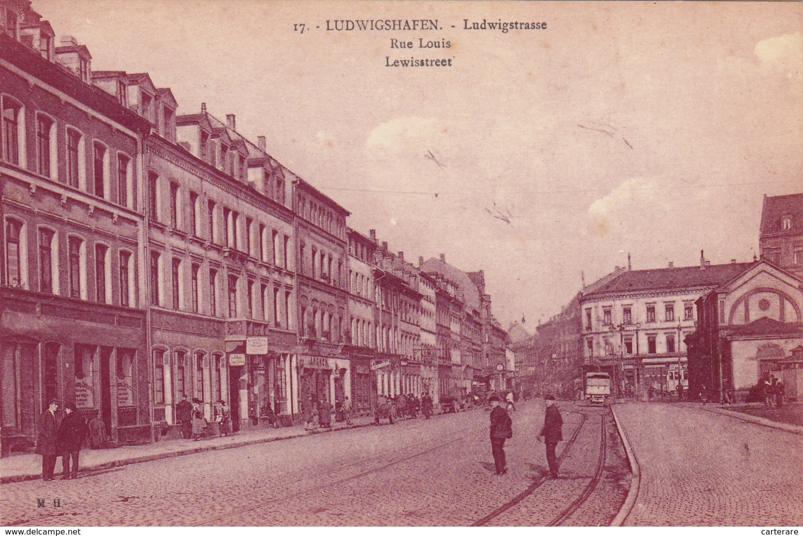 Cpa,ALLEMAGNE,LUDWIGSHAFE N,prés  De MANHEIM,rue Louis Lewisstreet,1900,ville De HELMUT KOHL,et BASF,usine Chimique,rare - Ludwigshafen