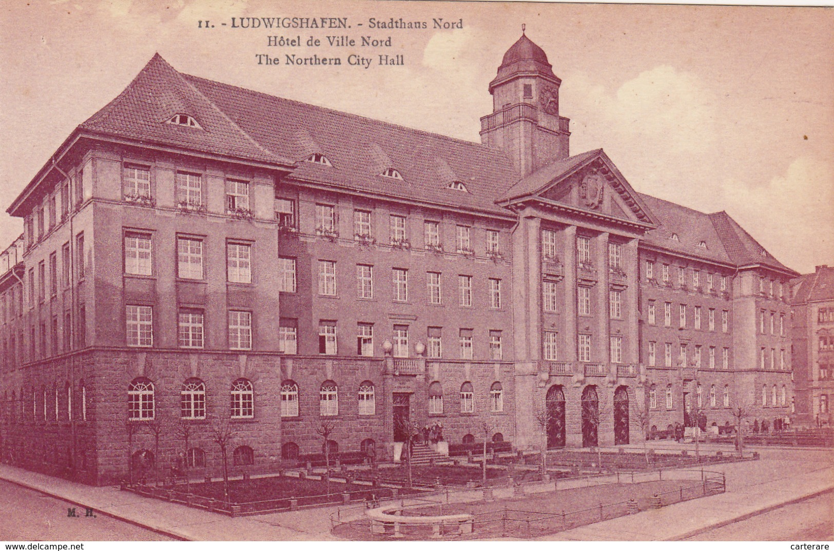 Cpa,ALLEMAGNE,LUDWIGSHAFEN,prés  MANHEIM,hotel De Ville,stadthaus,1900,ville   De HELMUT KOHL - Ludwigshafen