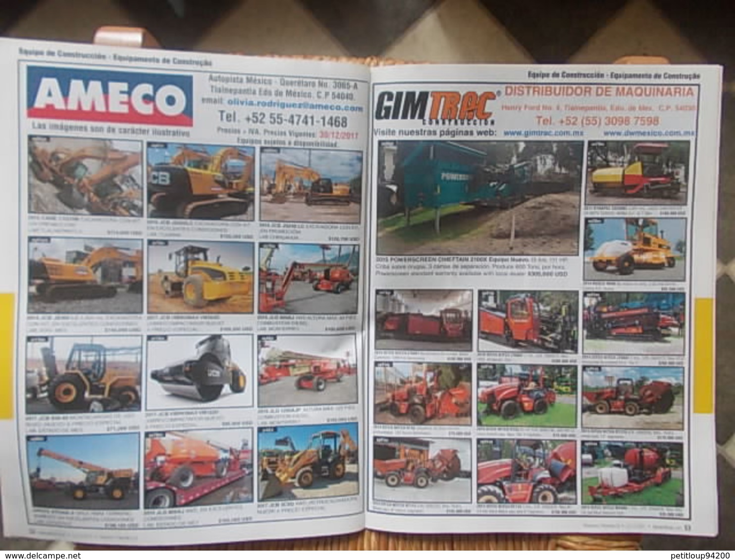 3 CATALOGUES VEHICULES  *Equipement Agricole *Equipement de Construction *Camions & Trailers *Accessoires Etc... MEXIQUE