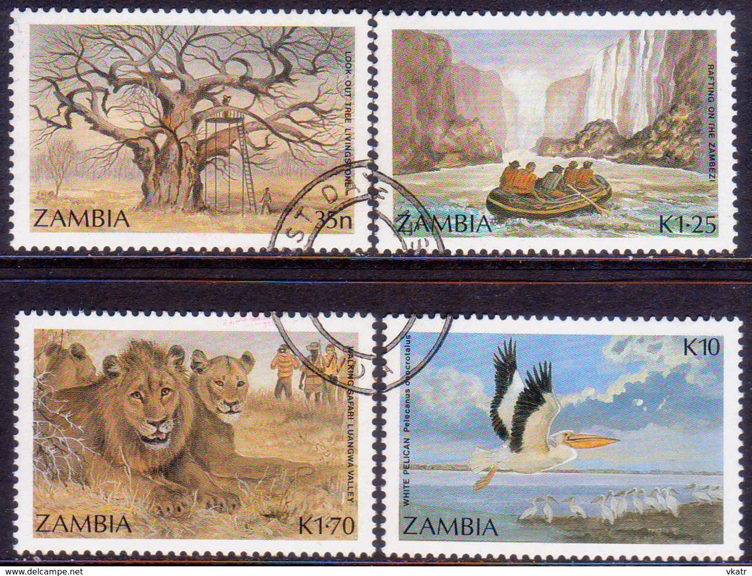 ZAMBIA 1987 SG #503-06 Compl.set Used Tourism - Zambie (1965-...)