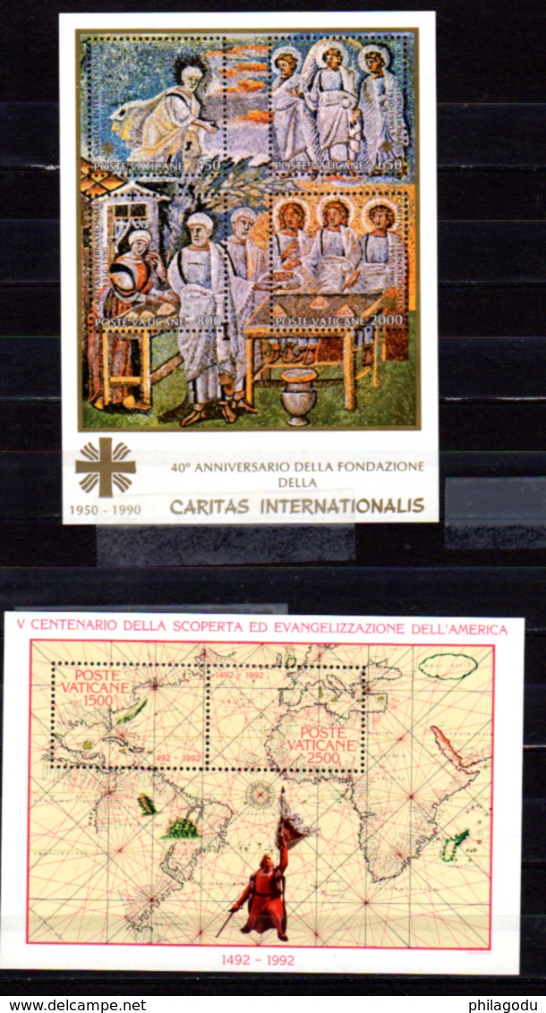 1983-91  Vatican, Lot De Blocs, Entre BF 5 Et BF 13** ,cote 72,50 €, - Blocs & Feuillets