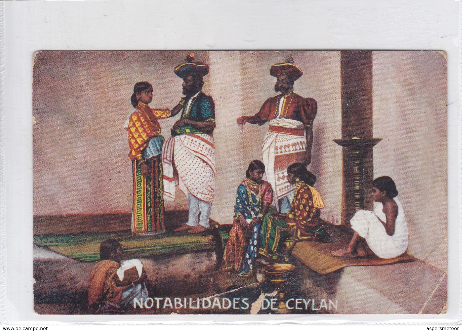 NOTABILIDADES DE CEYLAN. TE RATANPURO. OBLITERE CHILE.-BLEUP - Sri Lanka (Ceylon)