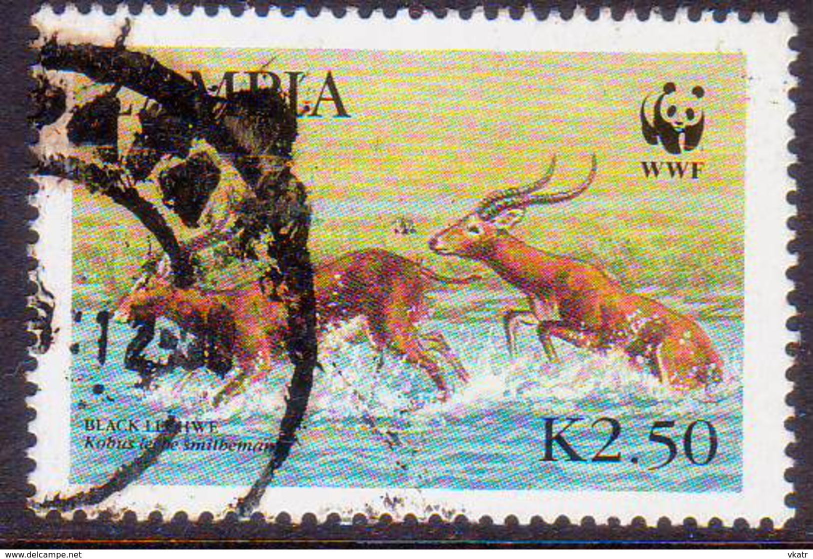 ZAMBIA 1987 SG #539 2k.50 Used Black Lechwe - Zambie (1965-...)