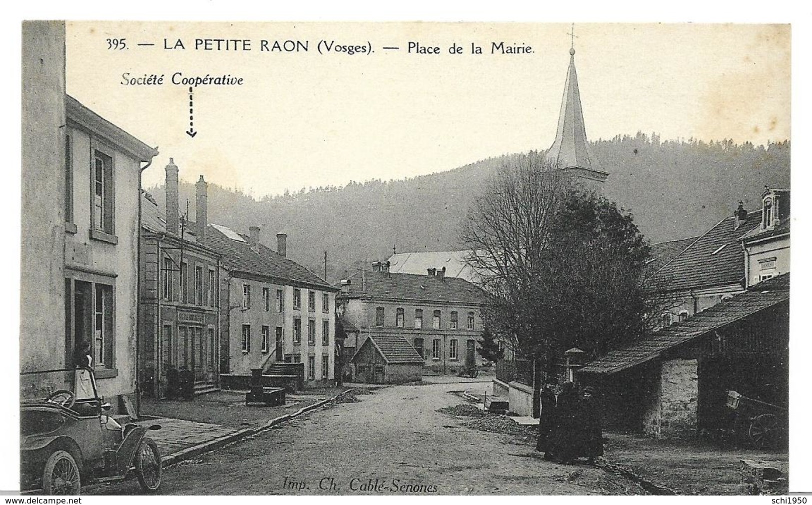 ~ JP ~ 88 ~    LA PETITE RAON      ~    Place De La Mairie + Voiture . - Other & Unclassified