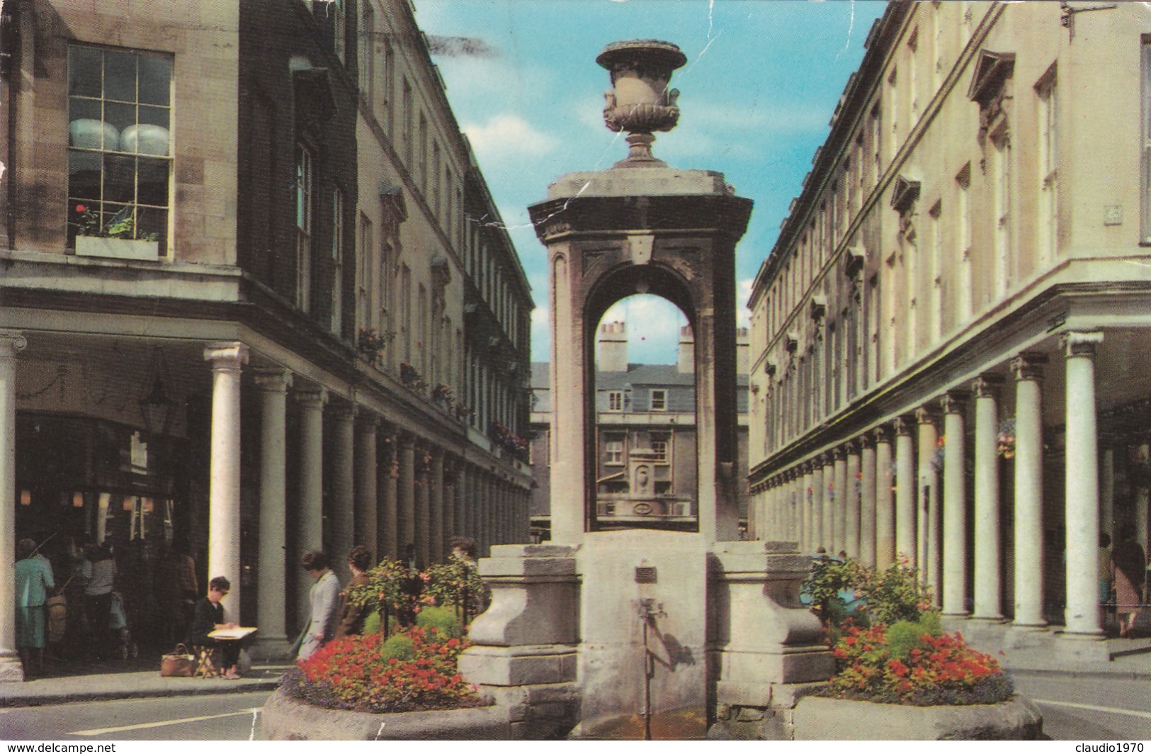 CARTOLINA - POSTCARD - REGNO UNITO - BATH - MINERAL WATER FOUNTAIN AND BATH STREET COLONNADE - Bath