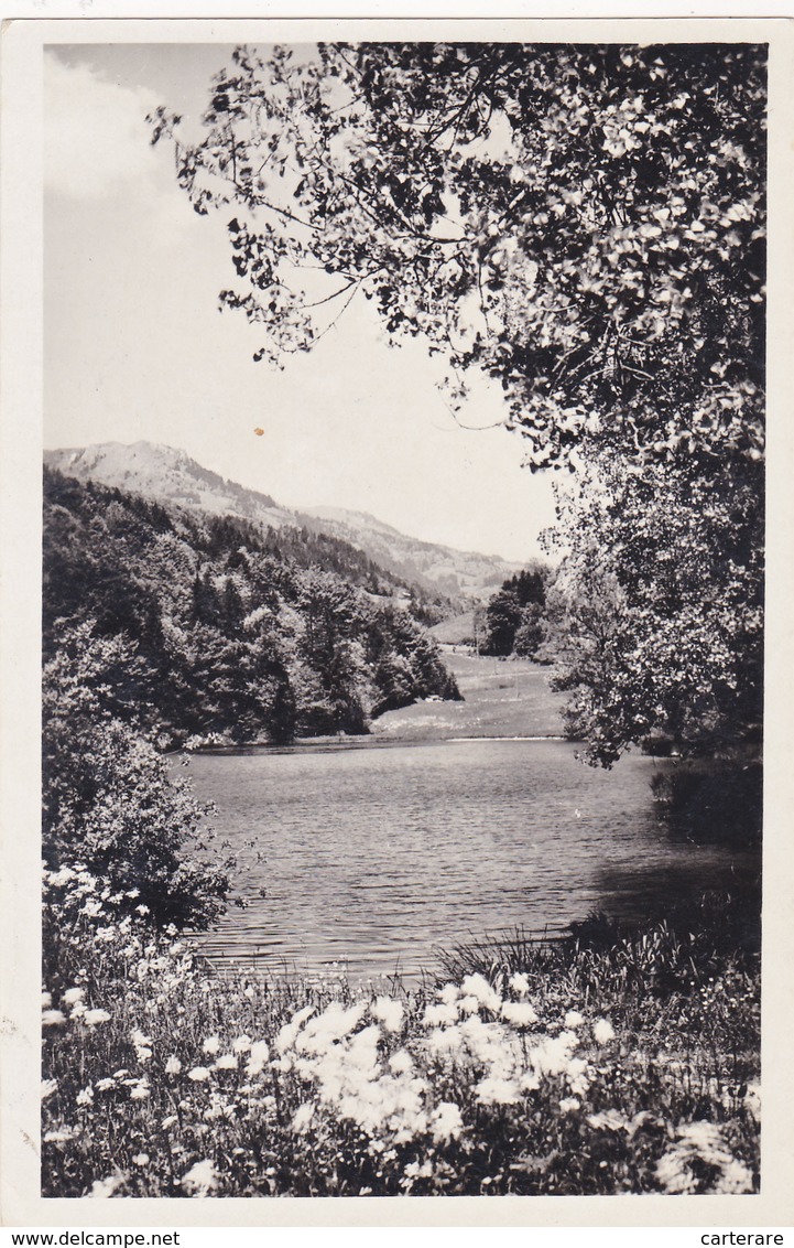 Cpa,MIEUSSY En 1942,haute Savoie,636m,lac HANTON ET POINTE DES BRASSES,cliché Serge FIORIO,rare - Mieussy