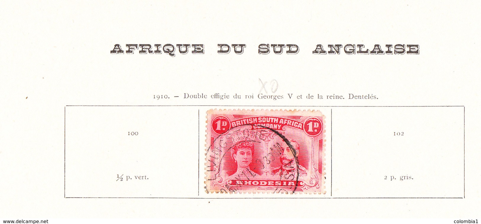 AFRIQUE DU SUD ANGLAIS Timbres Anciens Sur Feuille D Album - Non Classés