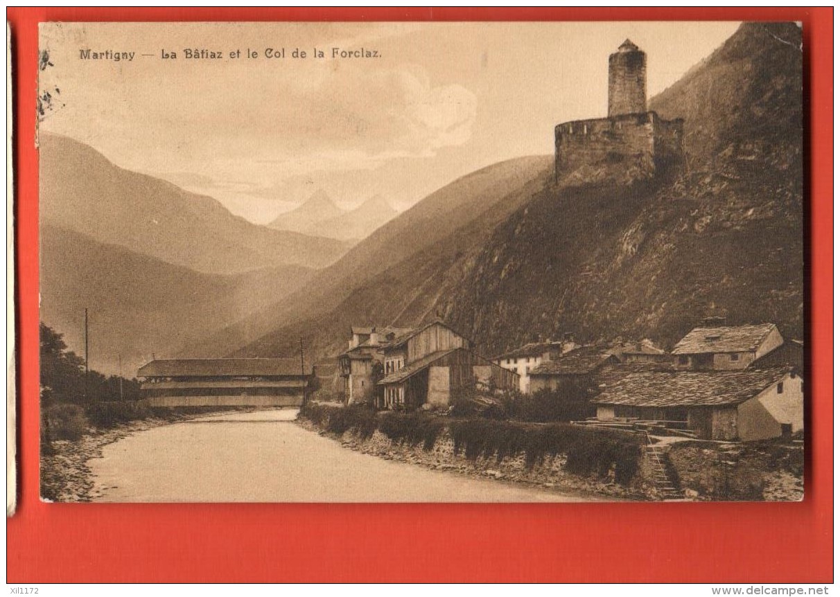 DA03-11  Martigny-Ville  La Bâtiaz Et Le Col De La Forclaz. Circulé En 1913. Schnegg 2110 - Martigny