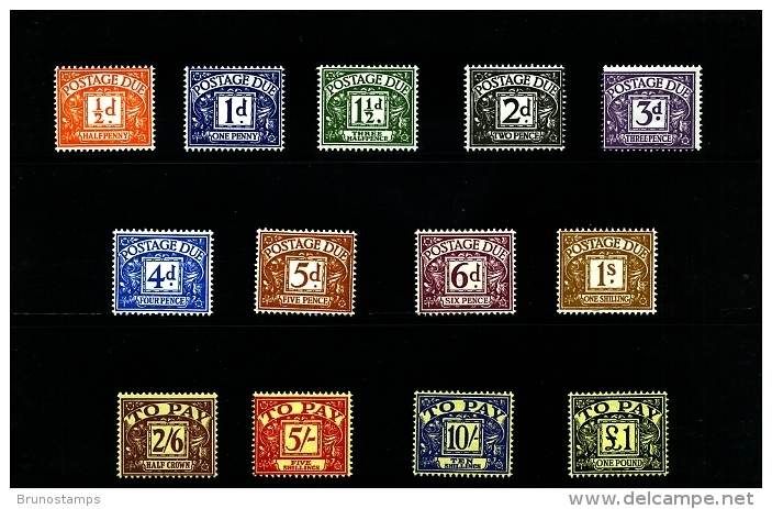 GREAT BRITAIN - 1959-63  POSTAGE DUES  MULTIPLE  CROWNS  SET MINT NH - Taxe