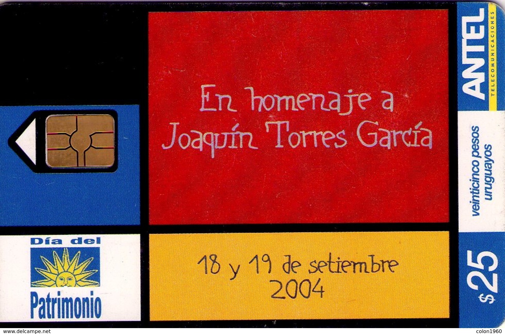 URUGUAY. 344a. DIA DEL PATRIMONIO, HOMENAJE A JOAQUIN TORRES GARCIA. (247) - Uruguay