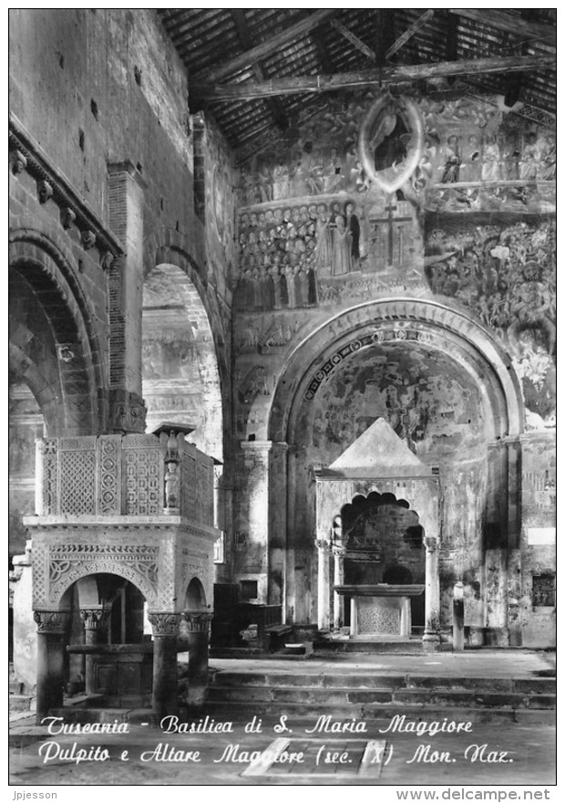 ITALIE  LATIUM  TUSCANIA  BASILICA DI S. MARIA MAGGIORE - PULPITO E ALTARE MAGGIORE - Altri & Non Classificati