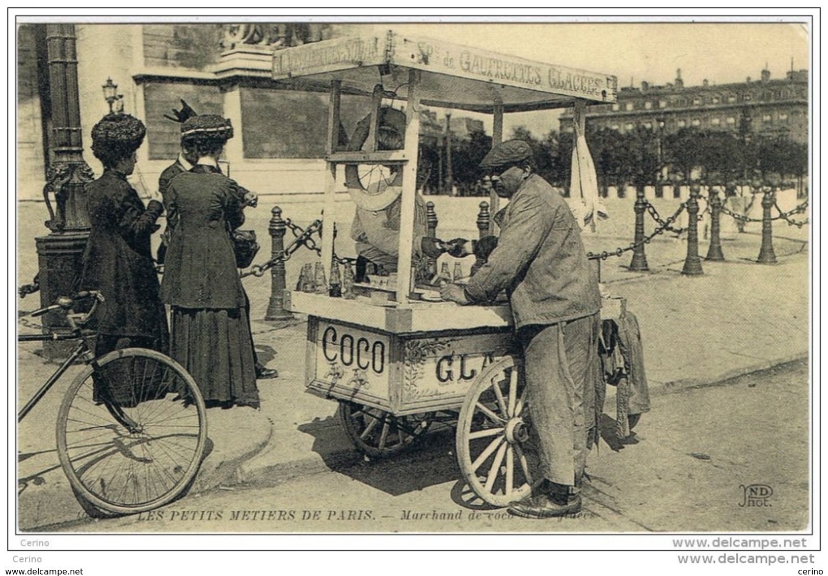 PARIS:  REEDITION  -  MARCHAND  DE  COCO  ET  DE  GLACES  -  PHOTO  -  FP - Artigianato Di Parigi