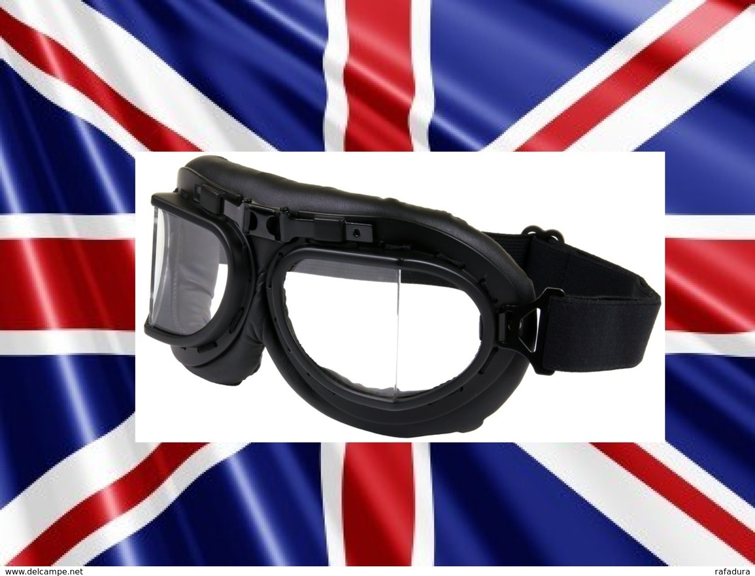 Lunettes Aviateur ROYAL AIR FORCE Noires ( Moto Biker Vespa Raf Retro Vintage Goggles RAF ) - Aviation