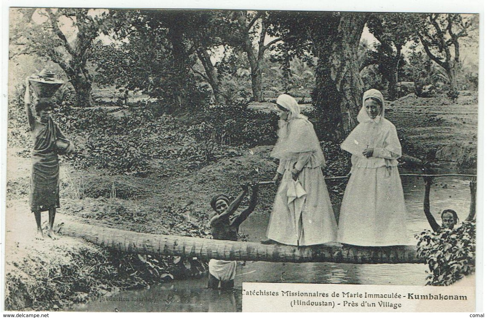 CPA - INDE - HINDOUSTAN - Kumbakonam - Catechistes De Marie Immaculée - Près D'un Village - Indien