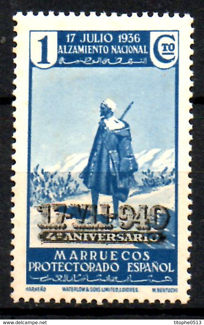 MAROC ESPAGNOL. N°318A De 1940. Surchargé. - Marocco Spagnolo