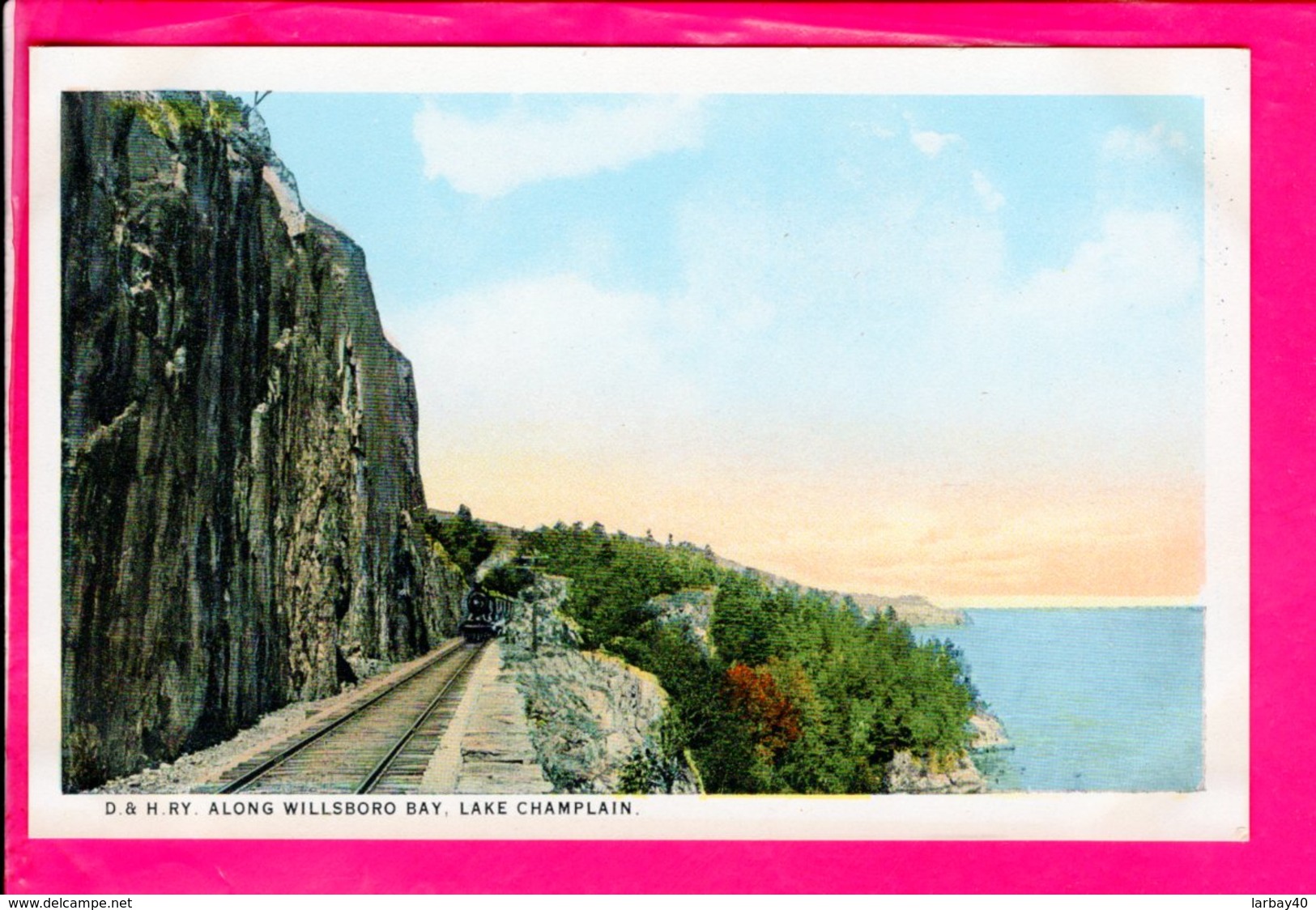 Cpa  Carte Postale Ancienne  - RI , Along Willsboro Bay , Lake Champlain , D & H . RY - Autres & Non Classés