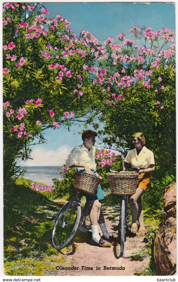 Bermuda: 2 BICYCLES & CYCLISTS - Oleander Time In 1958 - Bermuda