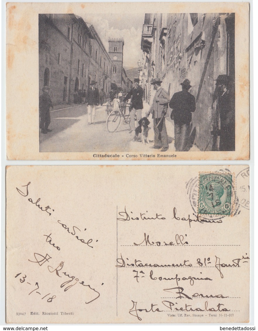 Cittàducale - Corso Vittorio Emanuele, 1918 - Altri & Non Classificati