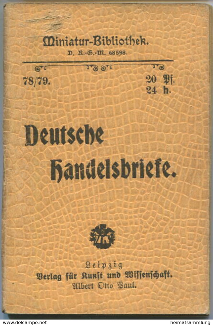 Miniatur-Bibliothek Nr. 78/79 - Deutsche Handelsbriefe - 8cm X 11cm - 96 Seiten Ca. 1900 - Verlag Für Kunst Und Wissensc - Altri & Non Classificati