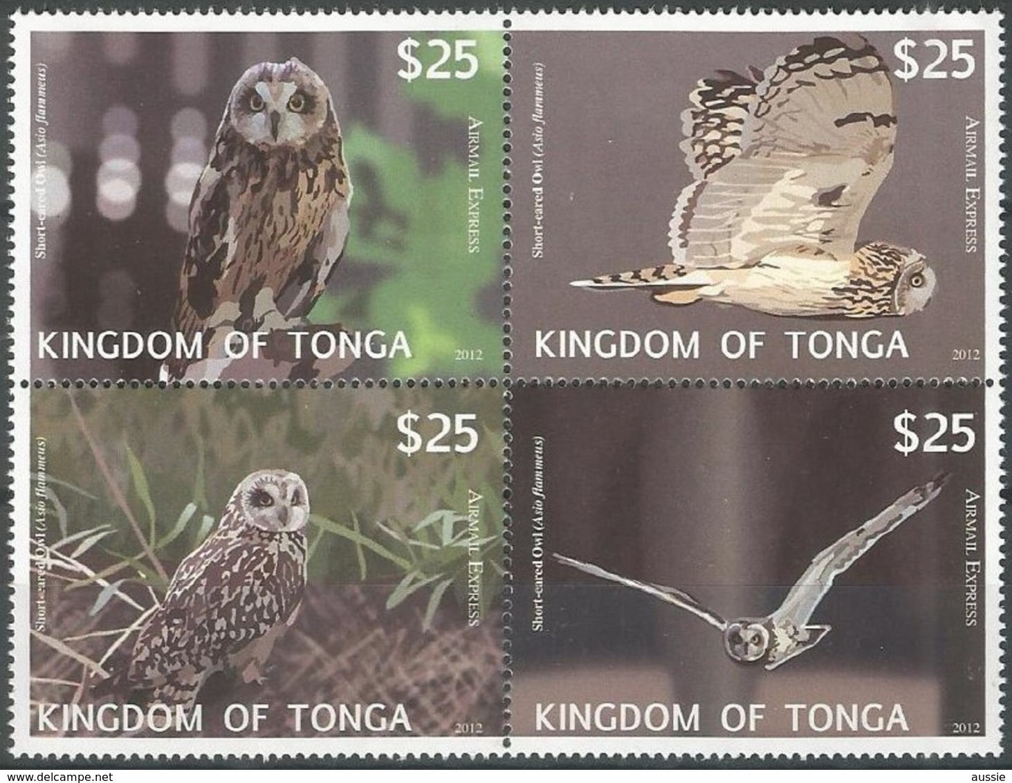 Tonga 2012 Yvertn° Timbres Du Bloc 52 *** MNH Cote 125 Euro Faune Oiseaux Vogels Birds - Tonga (1970-...)